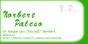 norbert palcso business card